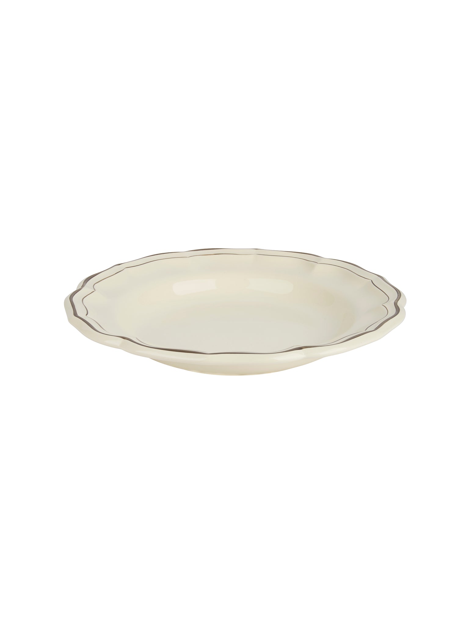Gien Filet Taupe Deep Round Dish Weston Table
