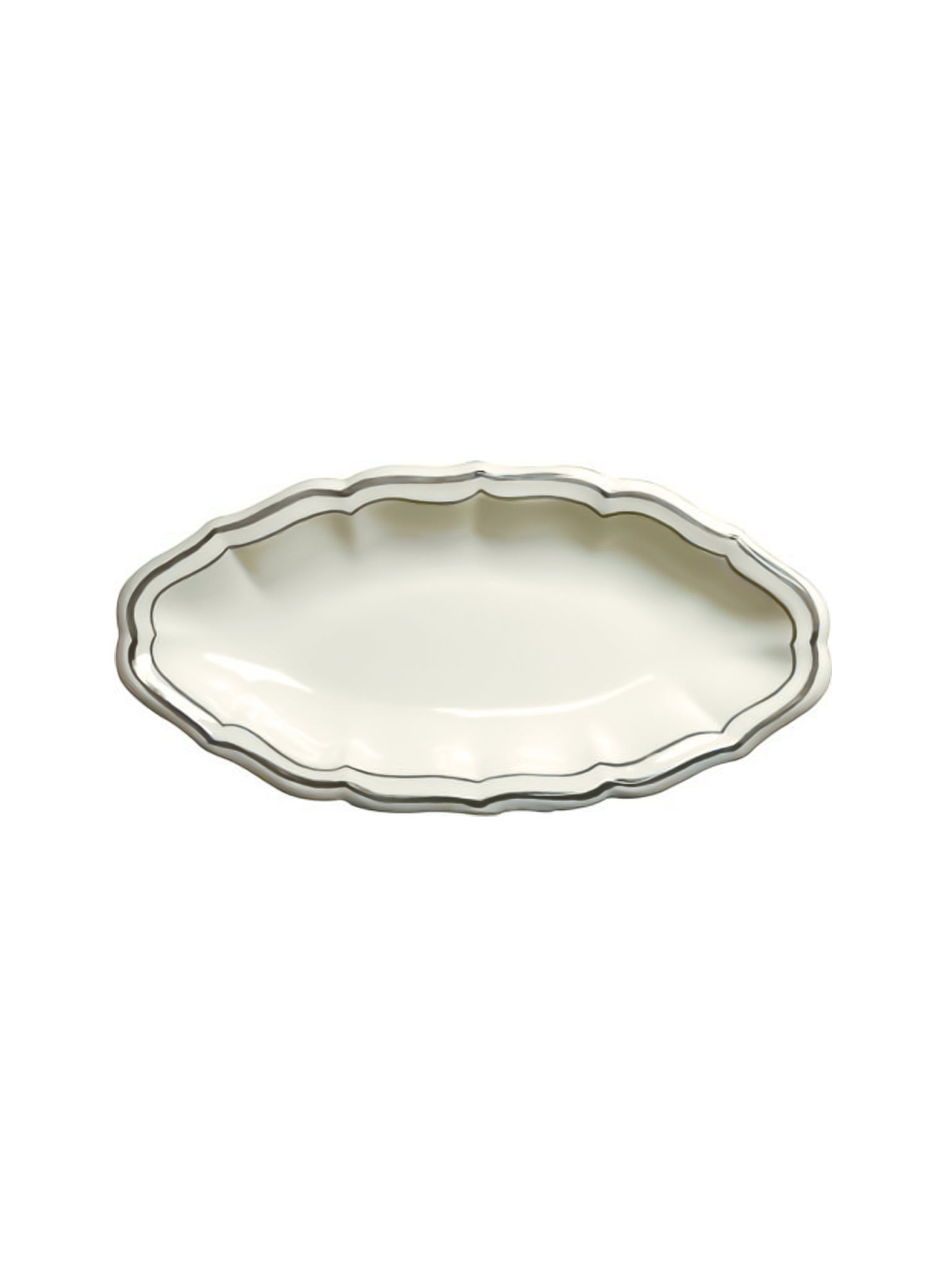 Gien Filet Taupe Pickle Dish Weston Table
