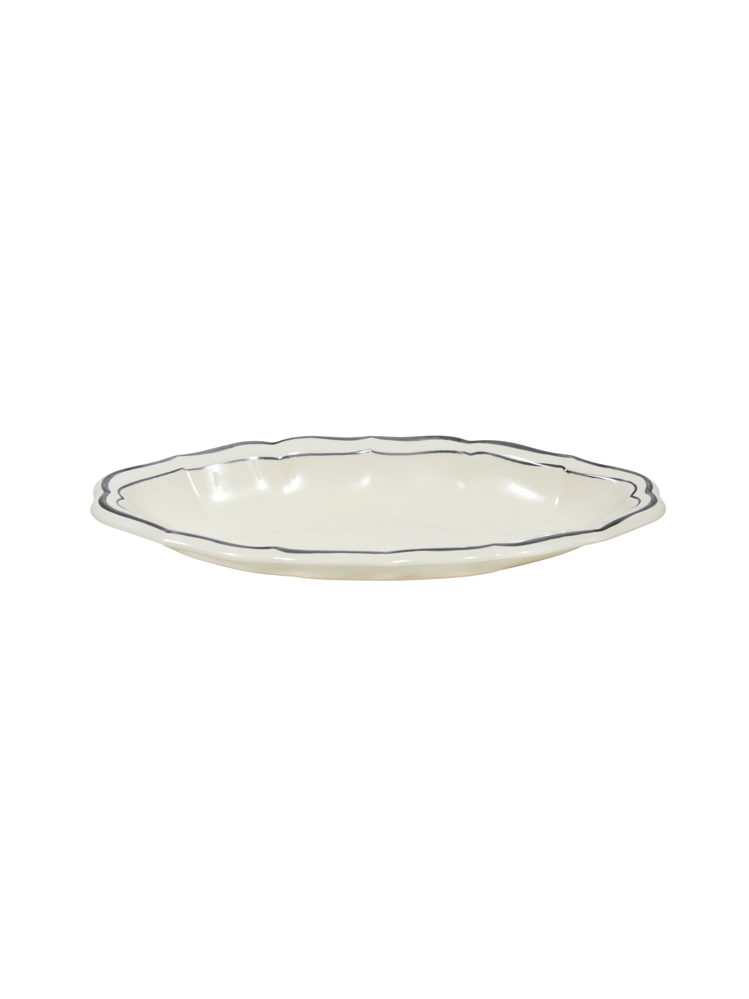 Gien Filet Taupe Pickle Dish Weston Table