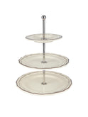 Gien Filet Taupe Three Tier Cake Stand Weston Table