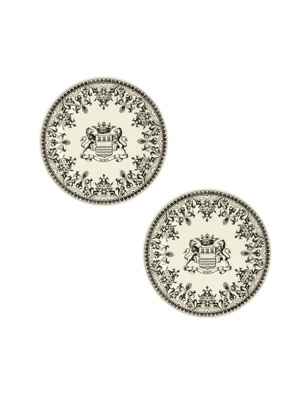 Gien Les Dépareillées Blason Coaster or Mini Plates Set of Two Weston Table