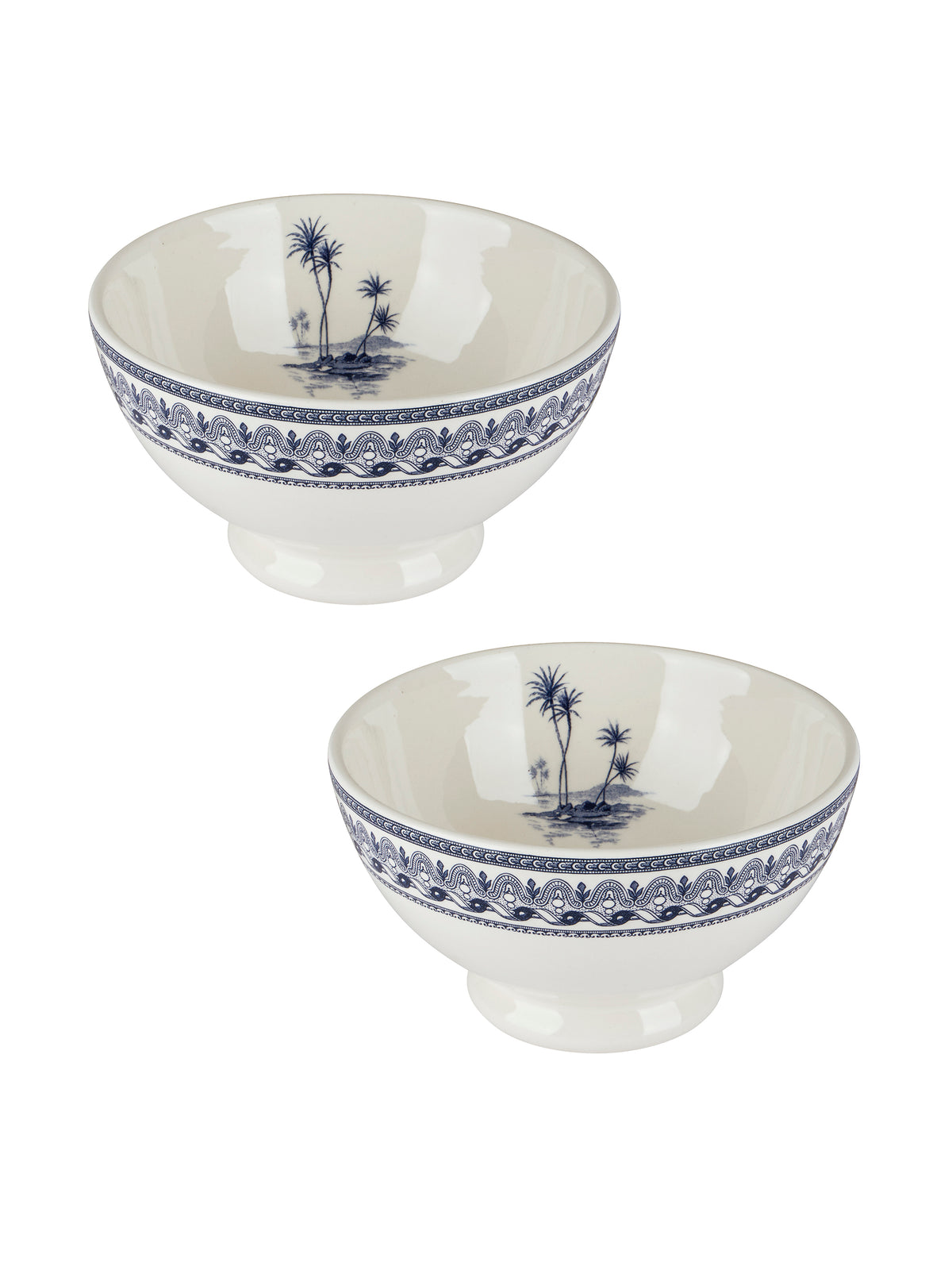 Gien Les Depareillees Blue French Bowls Set of Two Weston Table