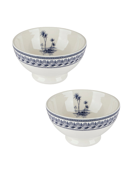 Gien Les Depareillees Blue French Bowls Set of Two Weston Table