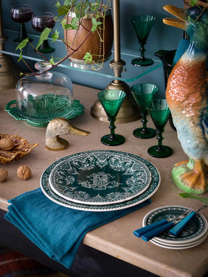 Gien Les Depareillees Monogram Green Salad Plate Weston Table 
