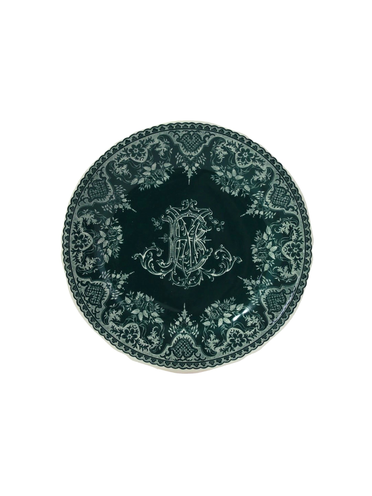 Gien Les Depareillees Monogram Green Salad Plate Weston Table