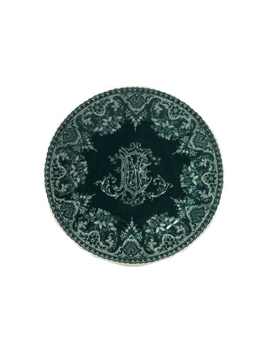  Gien Les Depareillees Monogram Green Salad Plate Weston Table 