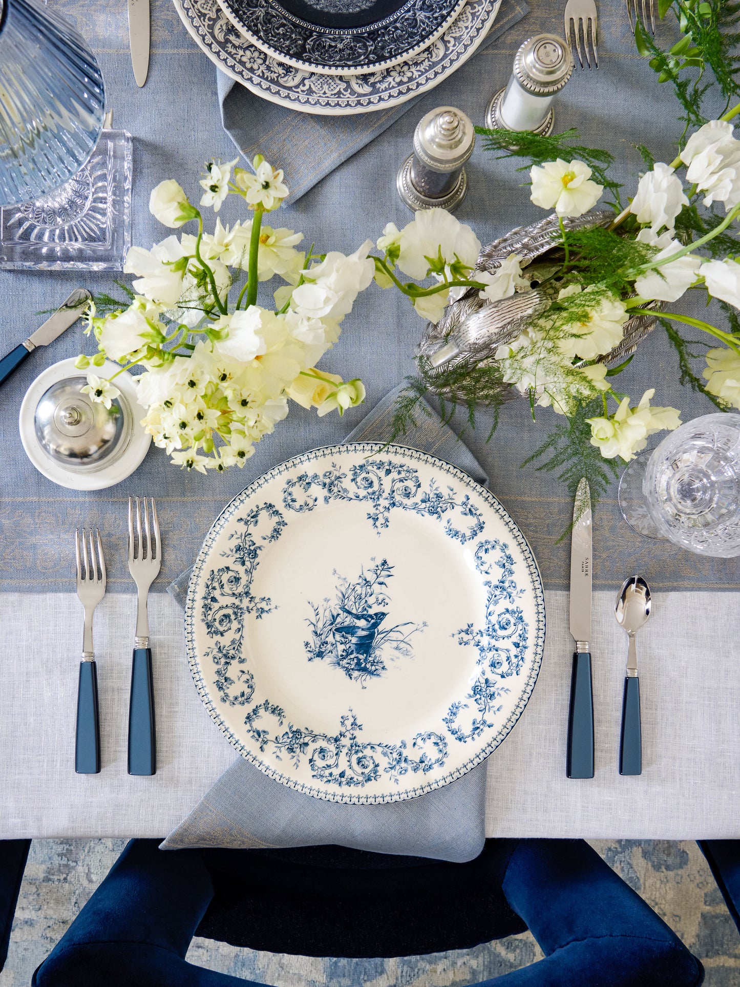 Gien Les Depareillees Oiseau Blue Dinner Plate Weston Table