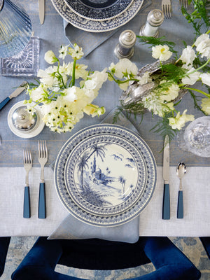  Gien Les Depareillees Vue Orient Blue Salad Plate Weston Table 