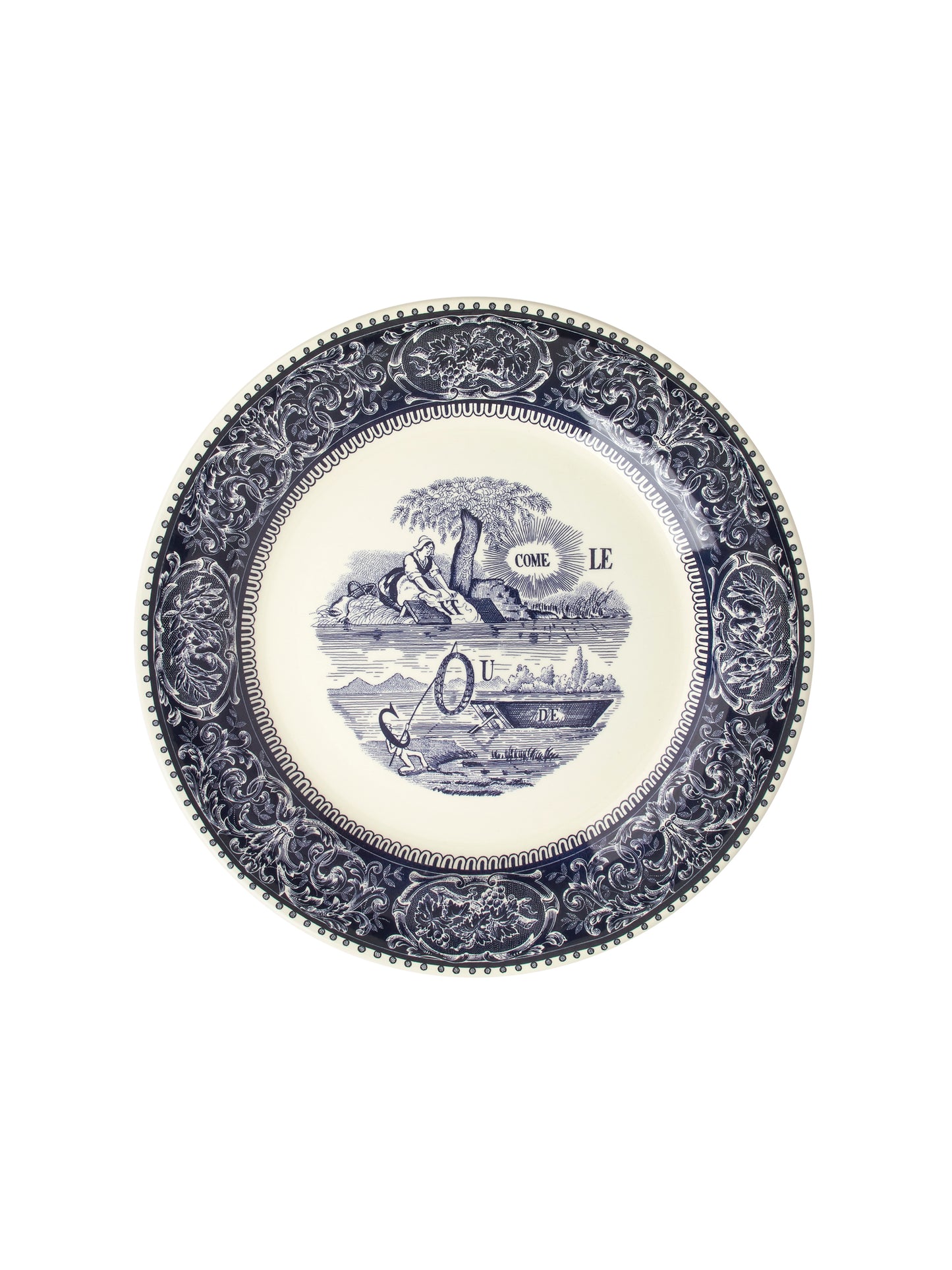 Gien Les Depareillees Rebus Bleu Dinner Plate Weston Table