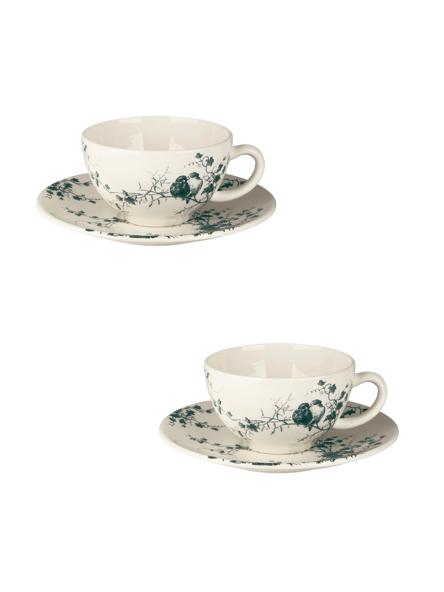 Gien Les Oiseau Coffee & Tea Set Teacup & Saucer Weston Table