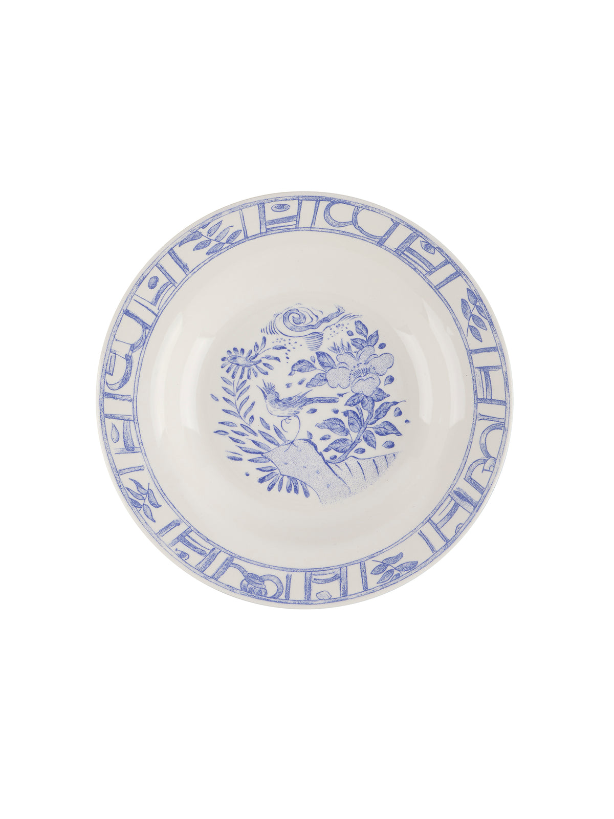 Gien Oiseau Blue Rimmed Soup Bowl Weston Table Weston Table