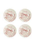 Gien Season's Greetings Coasters or Mini Plates Set of Four Weston Table