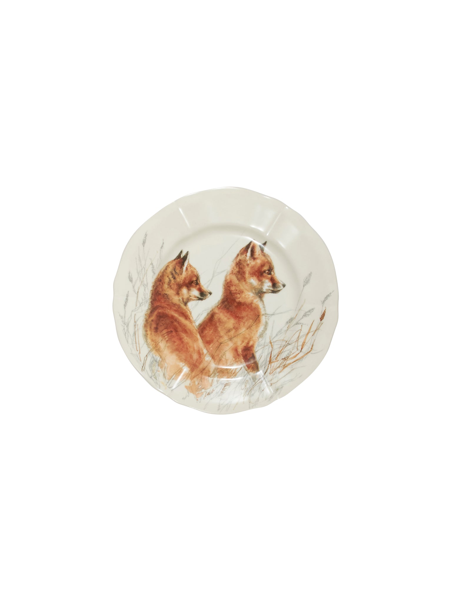 Gien Sologne Canape Plate Fox Cubs Weston Table
