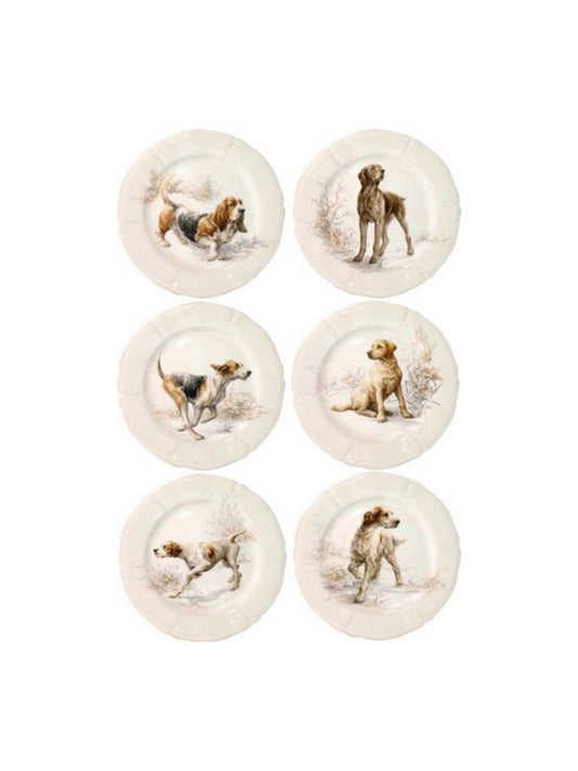 Gien Sologne Dog Salad Plates Weston Table