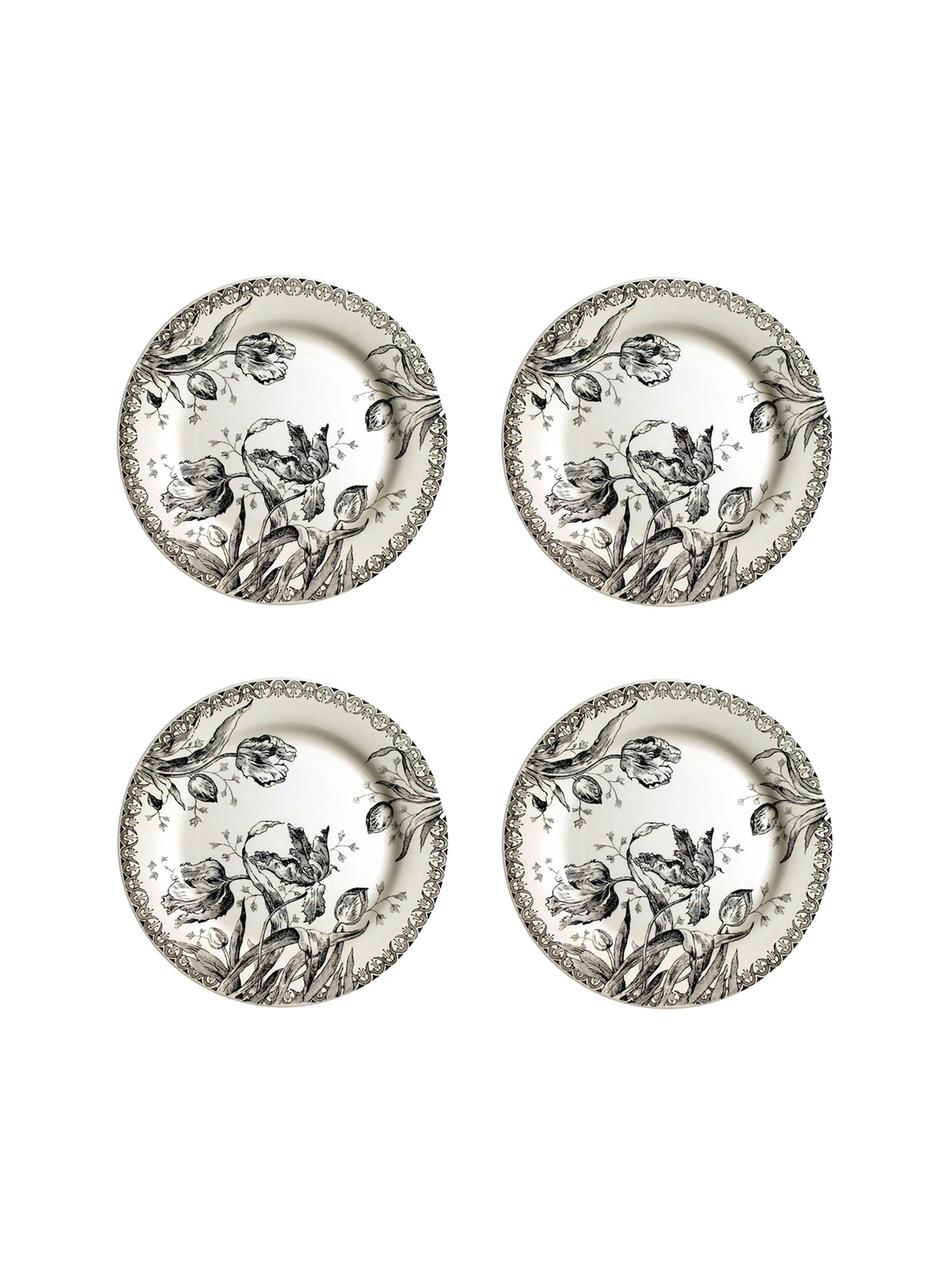 Gien Tulipes Noires Canape Plates Weston Table