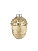 Glass Gold Glitter Acorn Ornament Weston Table