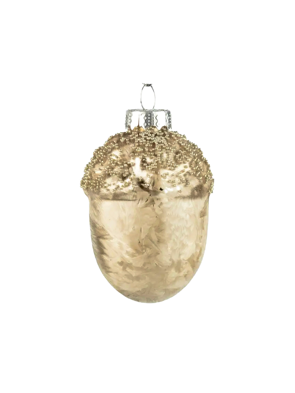 Glass Gold Glitter Acorn Ornament Weston Table