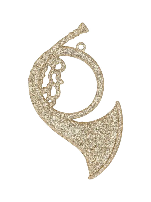 Glitter French Horn Ornament Weston Table