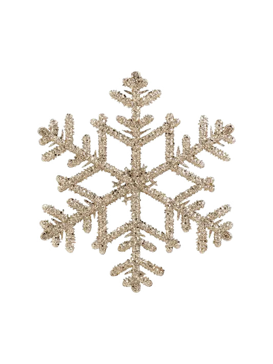 Gold Glitter Snowflake Ornament Weston Table