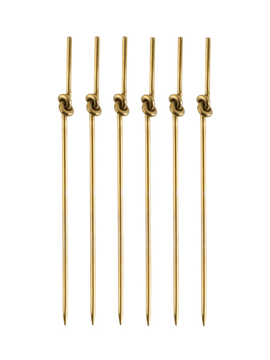 Gold Knot Cocktail Picks Set of Six Weston Table