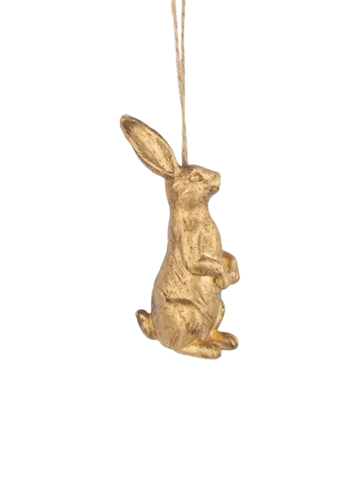 Gold Standing Hare Ornament Weston Tble