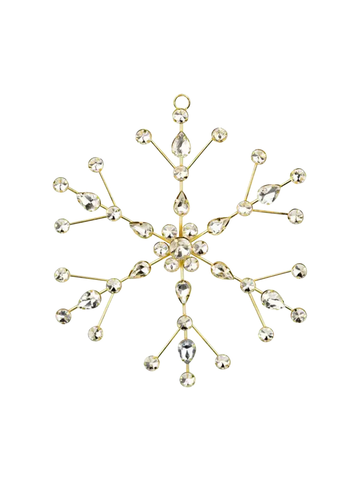 Gold & Jewel Snowflake Ornament Weston Table