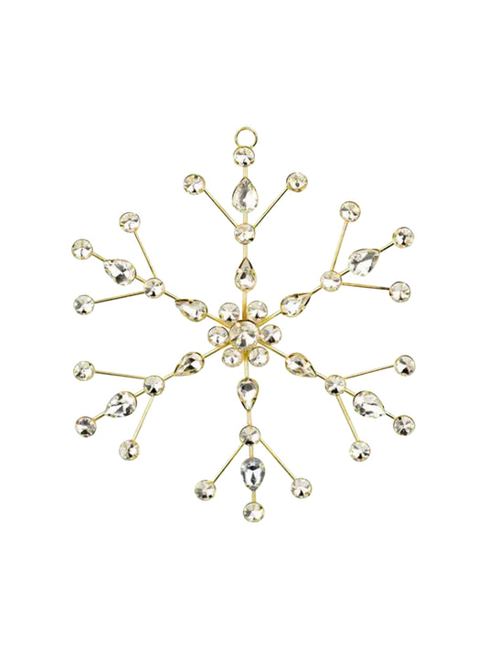 Gold & Jewel Snowflake Ornament Weston Table