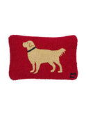 Golden Retriever Hooked Wool Pillow Weston Table