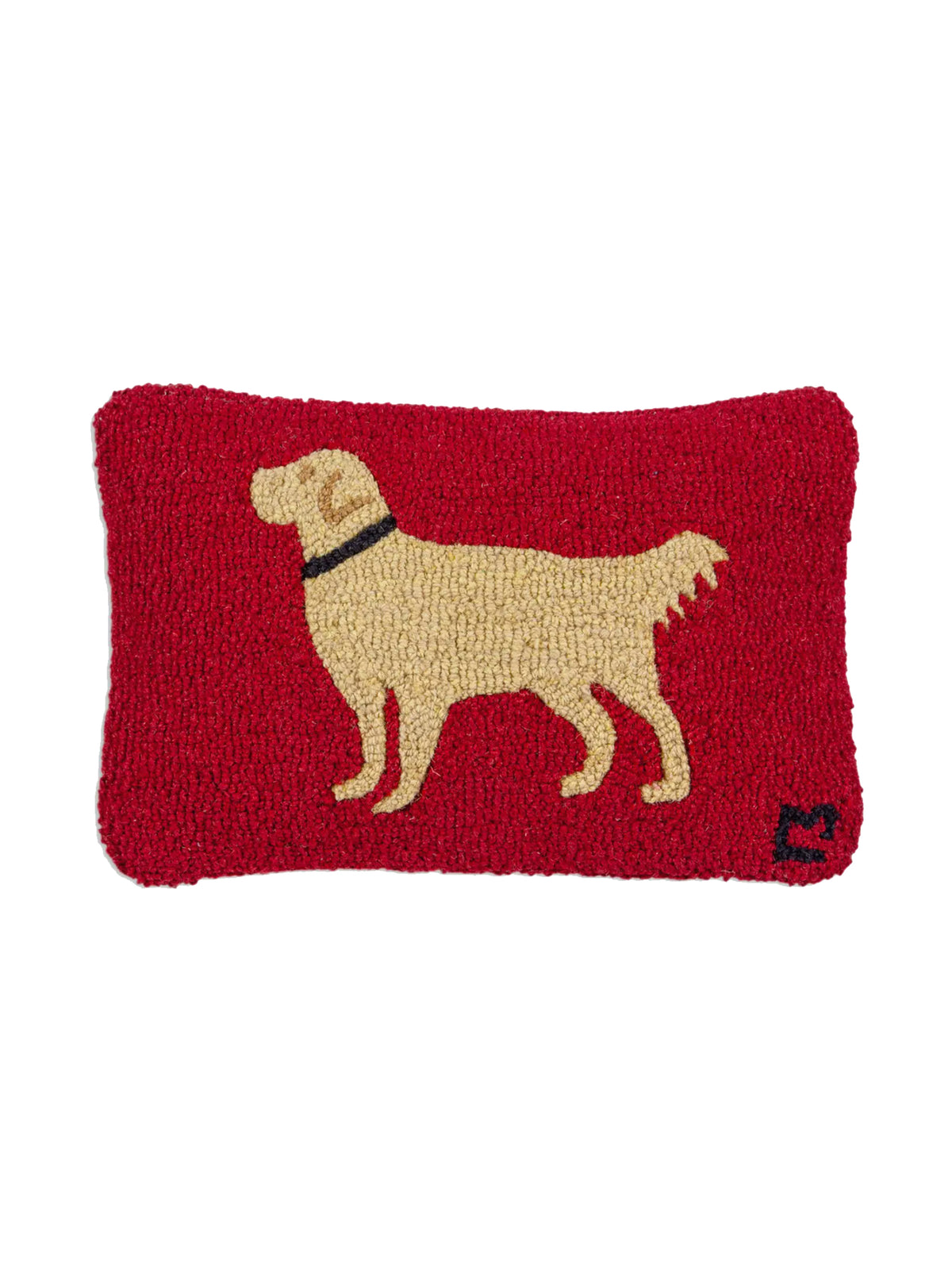 Golden Retriever Hooked Wool Pillow Weston Table
