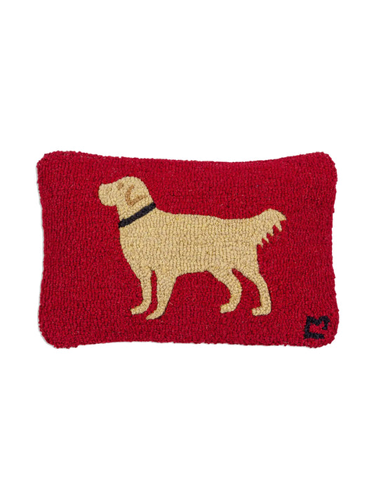Golden Retriever Hooked Wool Pillow Weston Table