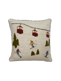 Gondola Embroidered Ski Pillow Weston Table