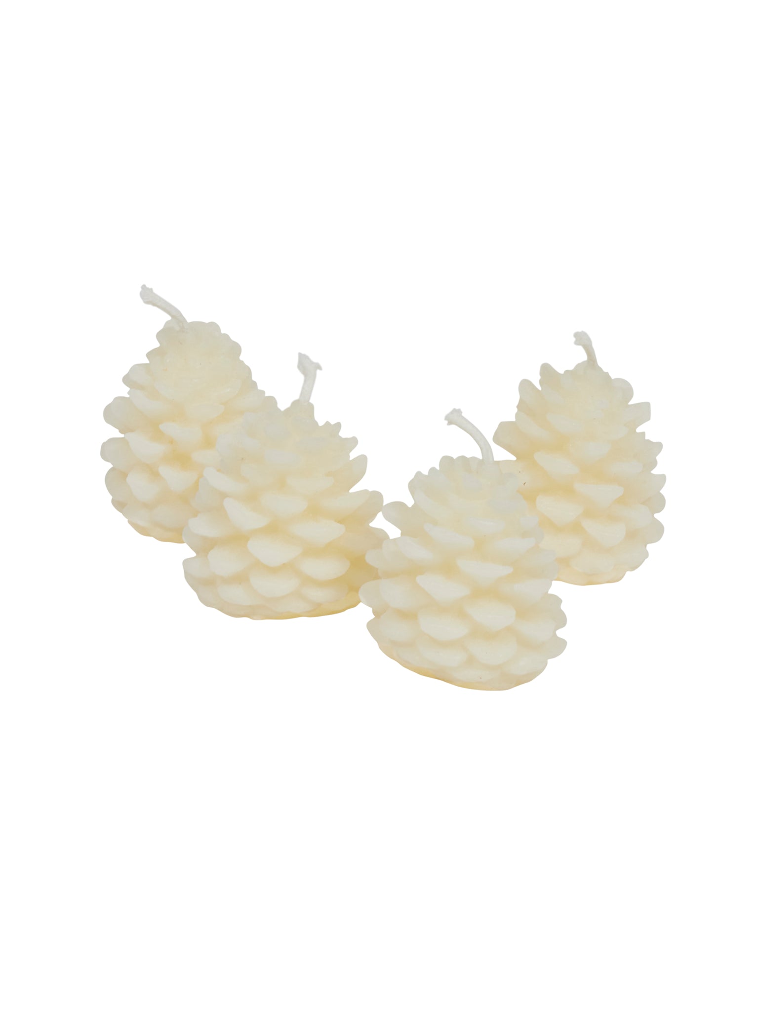Greentree Home Candle Wee Pine Cones Cream Weston Table