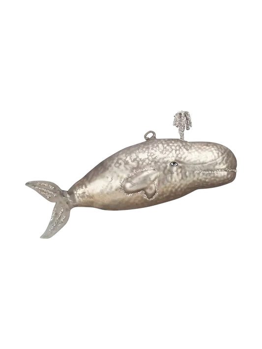 Gray Whale Glass Ornament Weston Table