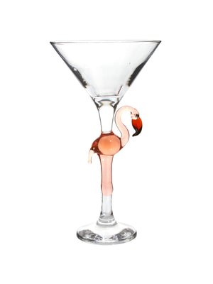  Hand Blown Flamingo Martini Glass Weston Table 