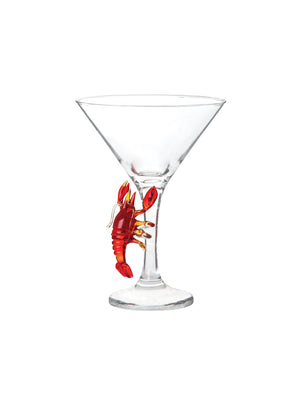  Hand Blown Lobster Martini Glass Weston Table 
