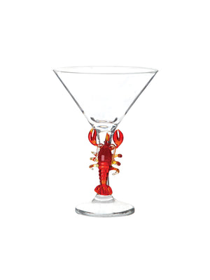  Hand Blown Lobster Martini Glass Weston Table 
