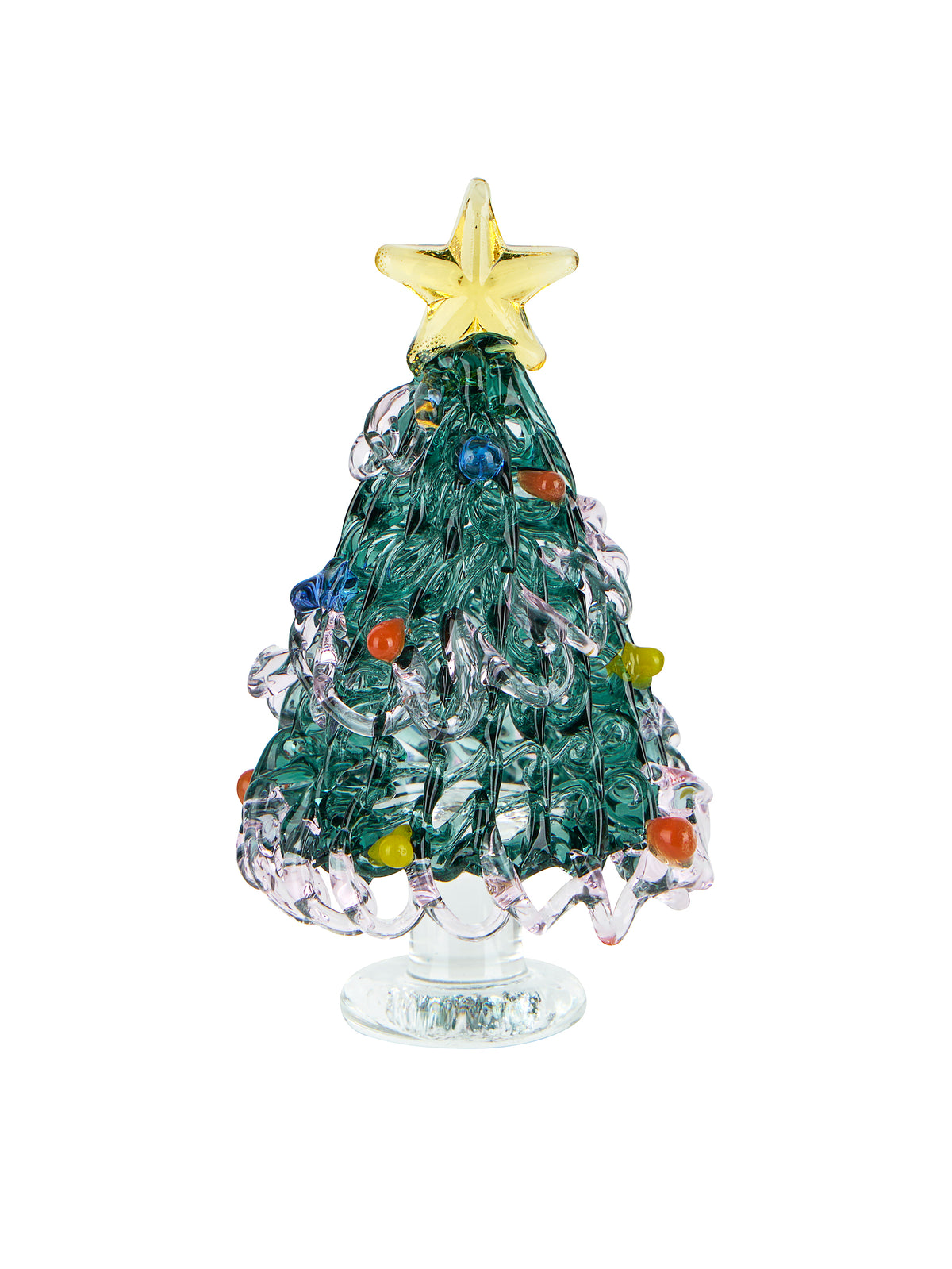 Hand Blown Tiny Glass Christmas Tree with Star One Weston Table