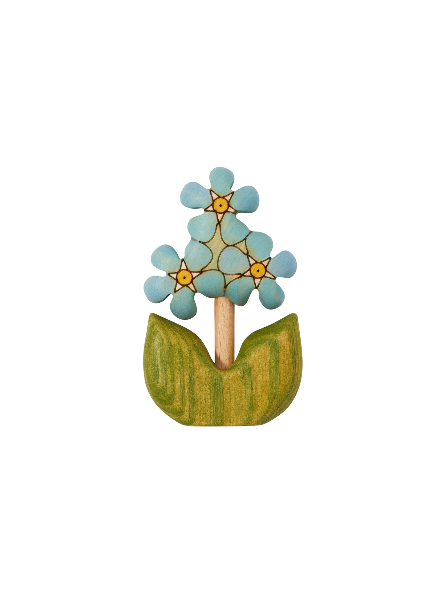 Hand Carved Forget-Me-Not Flower Weston Table