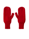 Hand Knit Christmas Red Mittens Weston Table