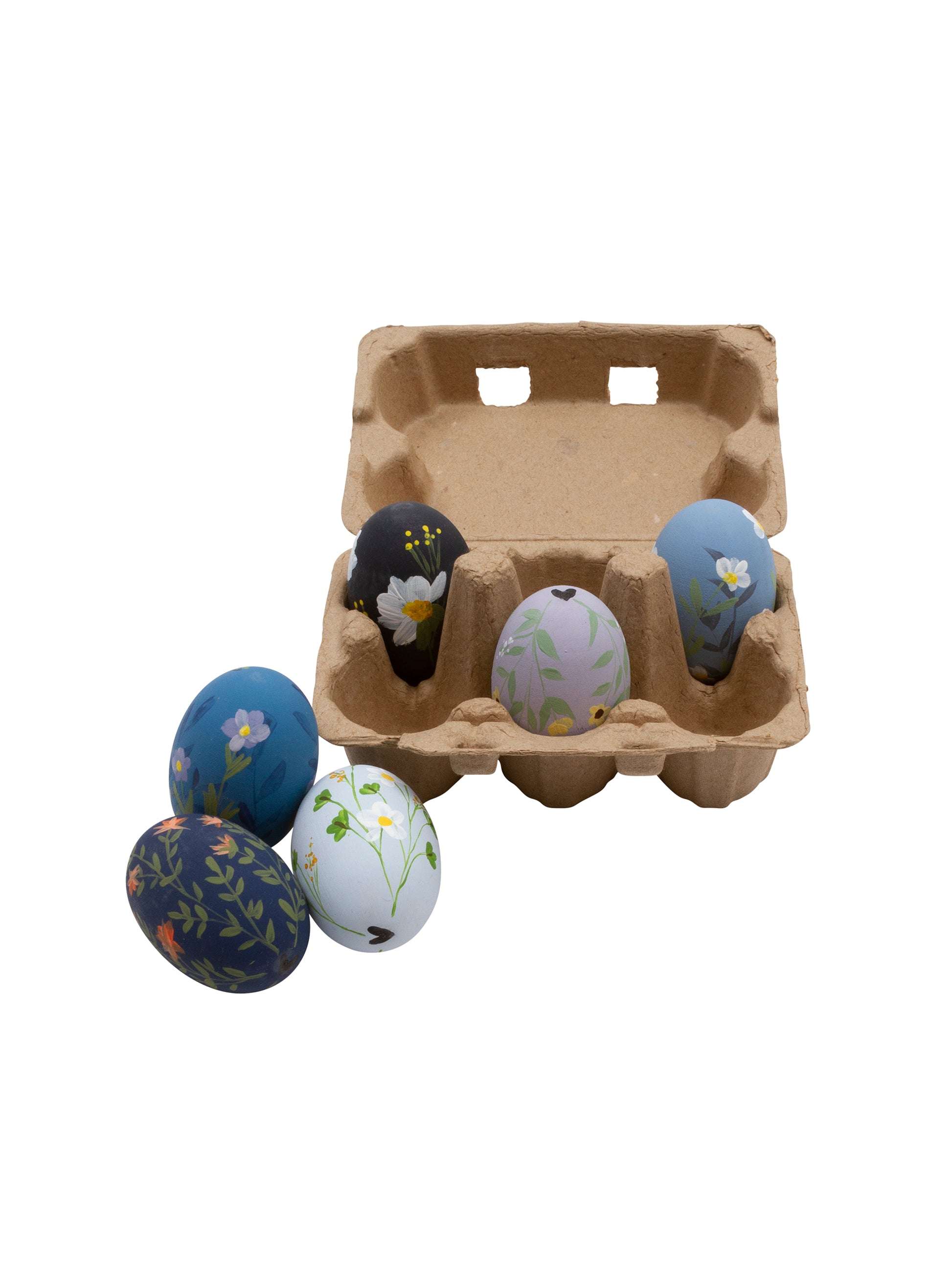 Hand Painted Wooden Eggs Blue Weston Table 