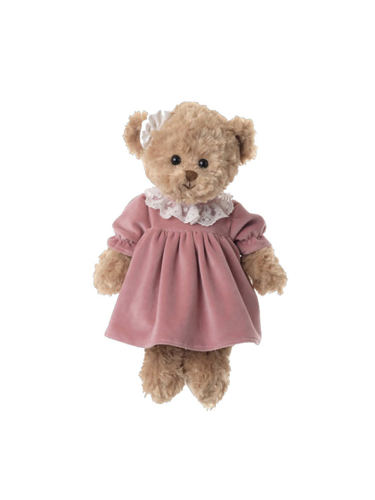 Handcrafted Teddy Bear Pink Dress Weston Table