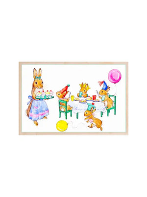  Happy Birthday Bunny Wooden Postcard Weston Table 