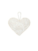 Heart Wool Felt Ornaments Cream Weston Table