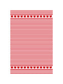 Hearts Red Striped Kitchen Towel Weston Table