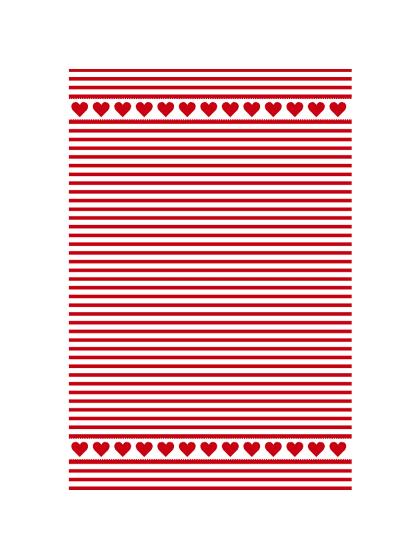 Hearts Red Striped Kitchen Towel Weston Table