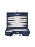 Hector Saxe French Blue Leather Backgammon Weston Table