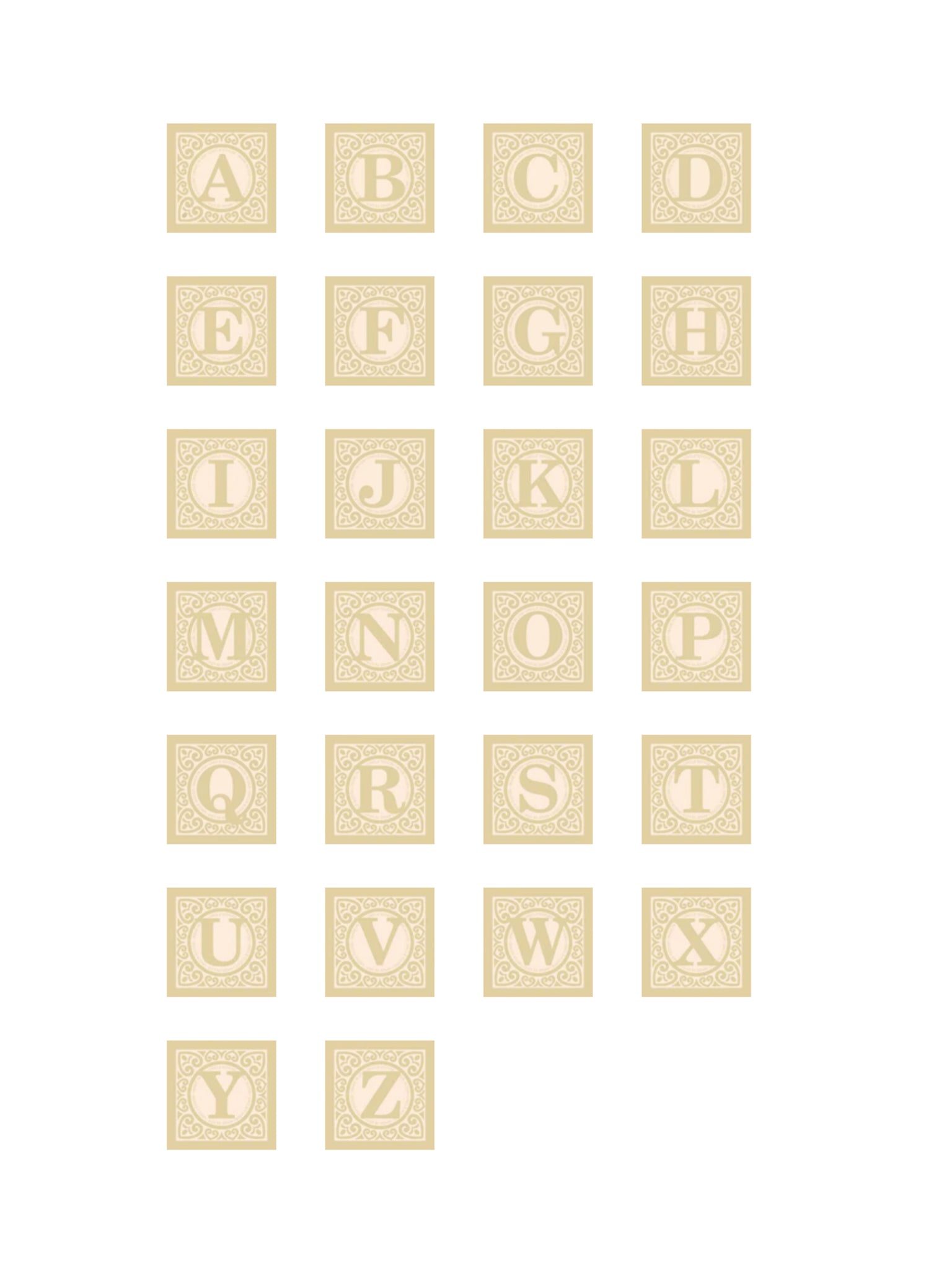 Heirloom Alphabet Blocks Weston Table