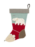 Heirloom Polar Bear Wool Stocking Weston Table