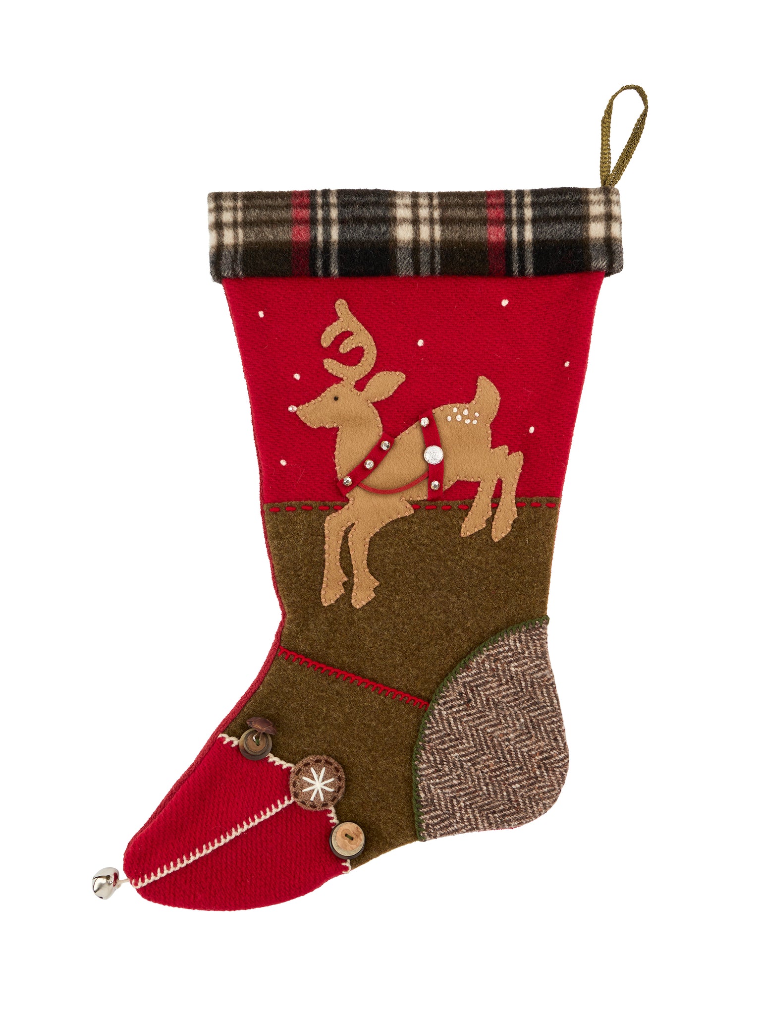Heirloom Reindeer Wool Stocking Weston Table