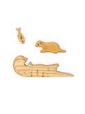 Heirloom Wood Sea Otter & Fish Set Weston Table